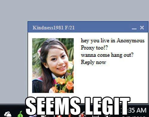 I was led to believe that the Internet could tell what is and is not legit.